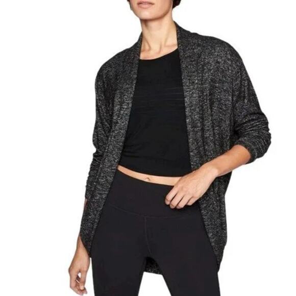 Athleta Sweaters - Athleta Luxe Pose Wrap Charcoal Gray Open Front Cardigan Sweater Size S A001796